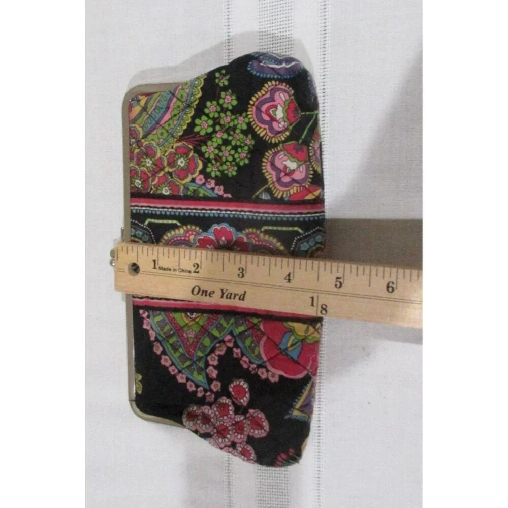 Vera Bradley Symphony in Hue Double Kiss lock Wallet Multi Pocket Quilted Clutch - Picture 5 of 5